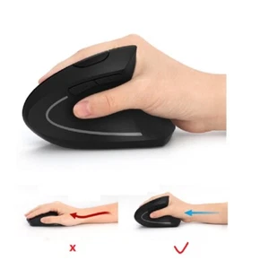 Ergonomic Optical Vertical Mouse Adjustable DPI Wireless 5 Keys USB Rechargable - Picture 1 of 6