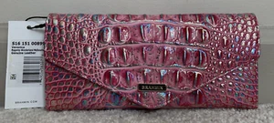 Brahmin Melbourne VERONICA Trifold Envelope Wallet MAGENTA WONDERLAND Pink NWT - Picture 1 of 12
