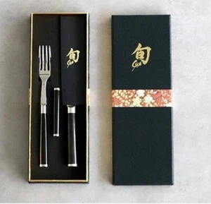Kai Shun Classic Steak Knife and Fork Set Damascus with Box Made In Japan - Picture 1 of 6