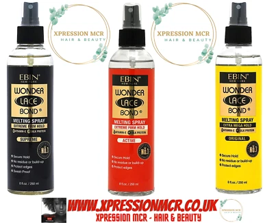 Ebin Lace Bond Melting Spray Supreme - Active - Original 250ml UK Seller