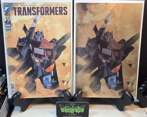 CONJUNTO EXCLUSIVO DE VESTIDO COMERCIAL Y LÁMINA TRANSFORMERS #13 DIMENSIÓN X 2024 NYCC IMAGEN CASI NUEVA - Imagen 1 de 4