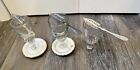 Vintage Absinthe Glasses | Mixed set of 3 With Spoons + 2 Absinthe Café Saucers