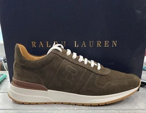 Ralph Lauren Herren Schuhe Mod.ethan IN Kalbfleisch Wildleder Brown Größe Eu 40 - Bild 1 von 10