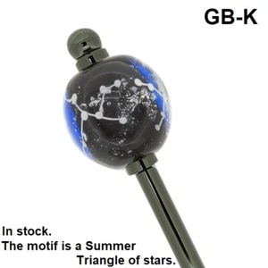 Handcrafted Glass Bead Kanzashi (Japanese Long Ornamental Hairpin) - Picture 1 of 7