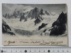 I122275 Cartolina Francia - Montblanc du Tacul Glacier du Geant - VG 1908 - Imagen 1 de 2