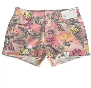 Arizona Jean Co. Womens Juniors 5 Shortie Shorts Low Rise Tropical Print NWT - Picture 1 of 11