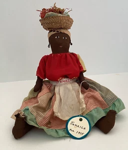 Vintage 1975 Folk Cloth 12” Doll Jamaica - Picture 1 of 8