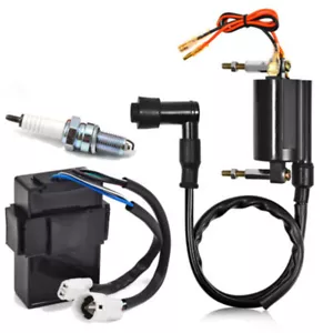 Ignition Coil CDI Spark Plug Kit For Kawasaki Bayou 300 KLF300C KLF300B 1988-04 - Picture 1 of 6