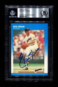 1987 FLEER ERIC SHOW #430 PADRES SIGNED AUTO BECKETT BAS - Picture 1 of 2