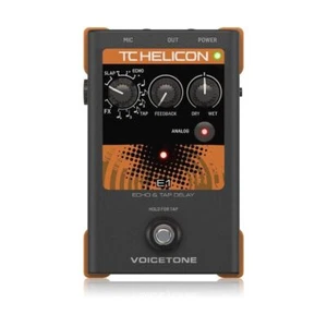 TC-Helicon VoiceTone E1 Echo Tap Delay Pedal Effects Processor JP Tabletop 420g - Picture 1 of 7
