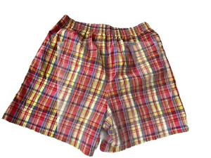Facconable rot/gelb Tartan mehrfarbige Badeshorts Badehose XL W 32+ - Bild 1 von 9