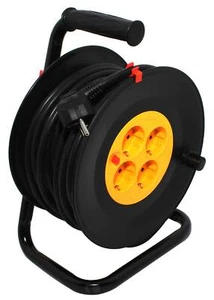 EOL - Arcas Kabeltrommel 25 Meter mit 4-fach Verteiler und Sicherheits-Thermosch - Bild 1 von 2