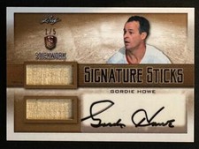 2018 Leaf Stickwork Signature Sticks Gordie Howe 1/5 Auto Game Used Stick