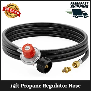 15 FT Propane Regulator Hose Replacement For Mr. Heater Big Buddy Outdoor Indoor - Picture 1 of 7