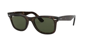 Ray-Ban Wayfarer Tortoise Frame Green G-15 Lenses RB2140 902 54mm Non-Polarised - Picture 1 of 9