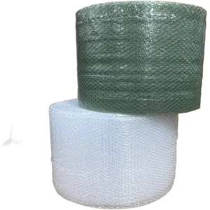 3/16" x 400' x 12" Clear & Recycled Small Bubble Cushioning Padding Roll 400FT - Picture 1 of 2