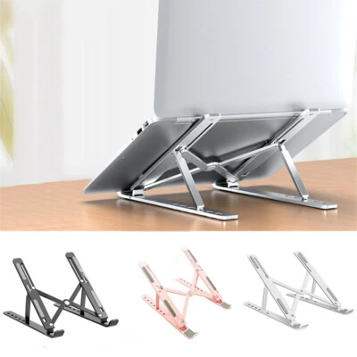 Folding Tablet Holder Desktop Laptop Stand Adjustable Support Office Portable - Image 1 of 4