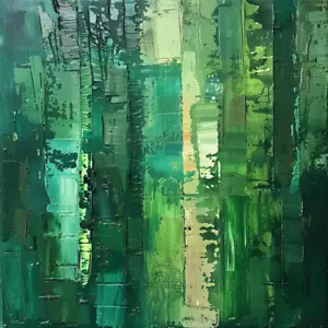 Green Expressionism Oil Painting Luxury Canvas Wall Art Picture Print Colourful - Foto 1 di 1