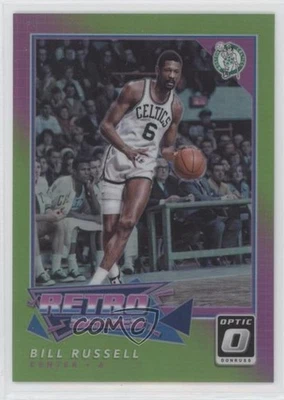 2017 Panini Donruss Optic Retro Series Lime Green Prizm /175 Bill Russell #3 HOF - Image 1 of 2