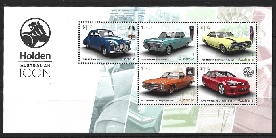Australien - Automarke Holden Block 743 postfrisch 2021 Mi. 5280-5284 — 第 1/1 张图片