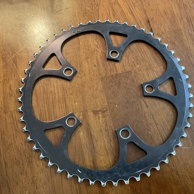 Plato vintage SR 307 - 52 dientes - 110 BCD - 5 pernos - aleación negra - usado Foto 1 de 4