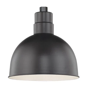 Millennium Lighting RDBS12 Black R Series 1-Light 12"W Outdoor Dome Shade - Picture 1 of 12