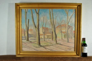 Tableau peinture peintre suédois Ellis WALLIN parc Odinslund ville Uppsala Su - Picture 1 of 24