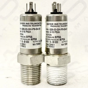 Lot Of 2 Dwyer Instruments 626-00-GH-P9-E4-S1 Pressure Transmitter - Picture 1 of 4