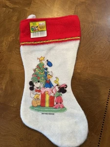 DE COLECCIÓN MEDIAS NAVIDAD FIELTRO MICKEY MOUSE 15" WALT DISNEY PRODUCTIONS - Imagen 1 de 3