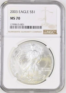 American Silver Eagle 2003 MS70 - Bild 1 von 2