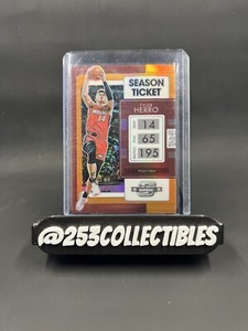 2021-22 Panini Contenders Optic Season Ticket Red Orange /49 SP Tyler Herro #62
