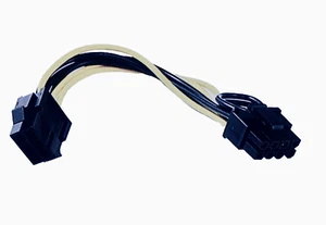 PCIe 6 Pin Female to 8 Pin (6 + 2) PCIe Male Power Adaptor Cable - Picture 1 of 3