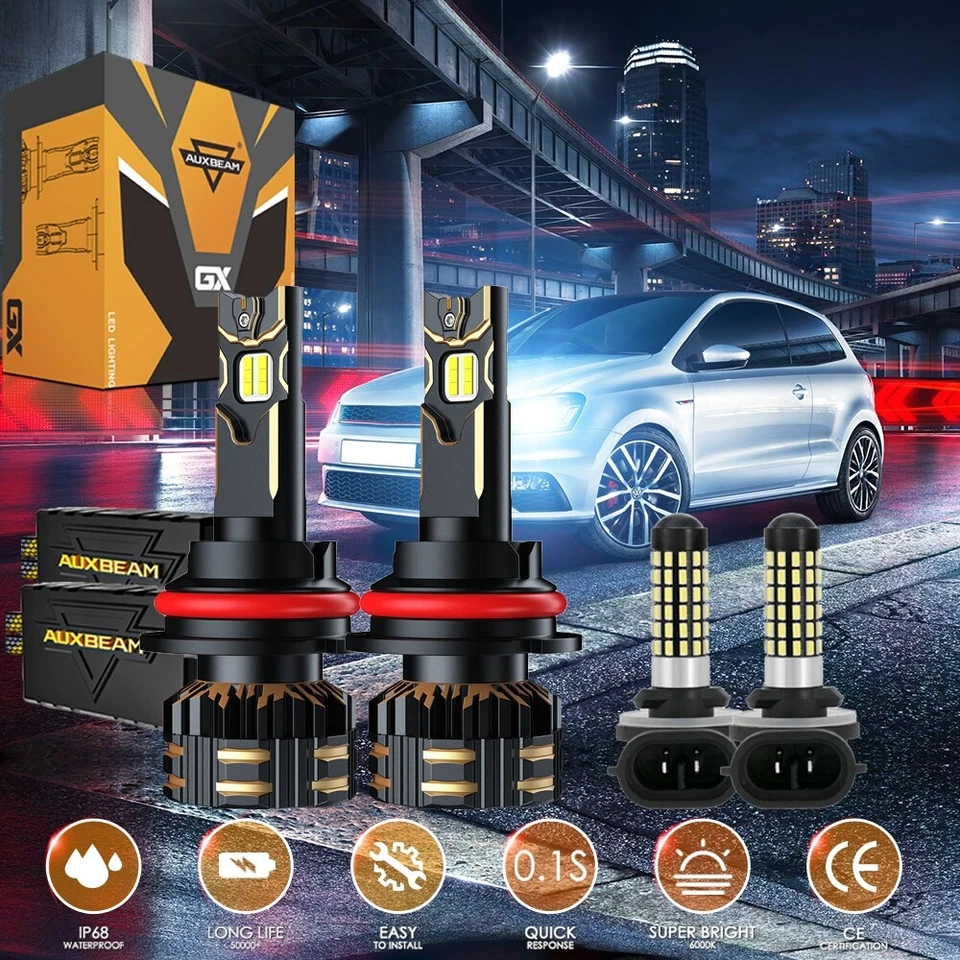 Faro LED AUXBEAM 9007 Hi/lo+881 bombillas antiniebla CANBUS para Dodge Dakota 2001-2004 Foto 1 de 4