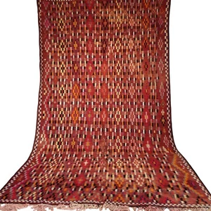 Monumental Vintage Moroccan Wool Rug Hand-Knotted Berber Masterpiece 12x6 Carpet - Picture 1 of 22