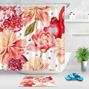 Pomegranate Waterproof Bathroom Polyester Shower Curtain Liner Water Resistant - Imagen 1 de 8