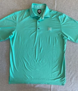 FootJoy Teal Golf ProDry Performance Polo Striped Collar - Mens Size Large - Picture 1 of 13