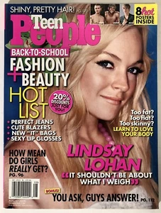 Teen People Magazine Aug 2005 Lindsay Lohan FREE SHIPPING! - Picture 1 of 10