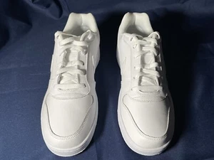 Nike Ebernon Low Mens Size 10 White Athletic Leather Shoes Sneakers - Picture 1 of 5