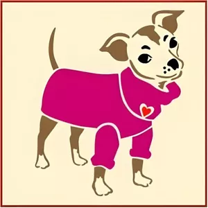 CHIHUAHUA 1 SCHABLONE - HAUSTIERE - HUNDE - The Artful Stencil - Bild 1 von 6