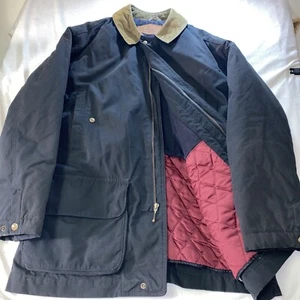 VTG Woolrich Coat Mens Large Chore Barn Jacket Field Corduroy Collar Quilted USA - Picture 1 of 17