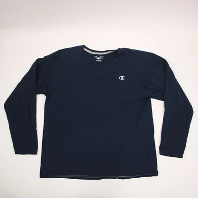 Champion Shirt Adult Large Navy Blue Long Sleeve Active Embroidered Logo Men's - Image 1 of 4