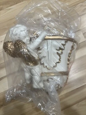 Vaso de plantas selado querubim pendurado para interior/exterior 14” ótimo presente de primavera - Imagem 1 de 4