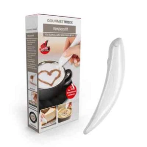 GOURMETmaxx Verzierstift Dekostift Speisen Getränke Latte Art Kakao Pulverstift - Bild 1 von 5