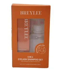 Breylee Eyelash Extension Shampoo Set Foam Brushes Eyelid Cleanser NEW NIB - Picture 1 of 8