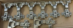 DTC Half-Overlay Kitchen Cupboard Hinges 110° Opening- Pack Of 8- Hinge/ Screw - Picture 1 of 8