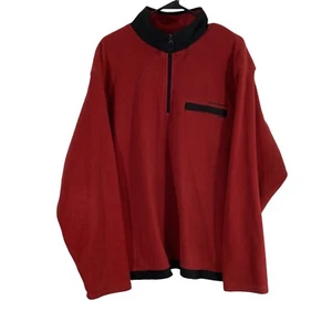 Old Navy Mens Red Long Sleeves 1/4 Zip Pocket Front Pullover Basic Jacket Sz XXL - Picture 1 of 9