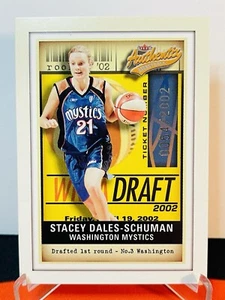 2002 Fleer Authentix WNBA Rookie Stacey Dales-Schuman /2002 Mystics SP - Picture 1 of 2