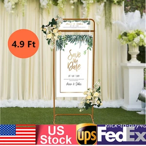 Metall Foto Display Ständer Gold Hochzeit Bogen Rechteck Regal Schild Poster Ständer USA - Bild 1 von 12