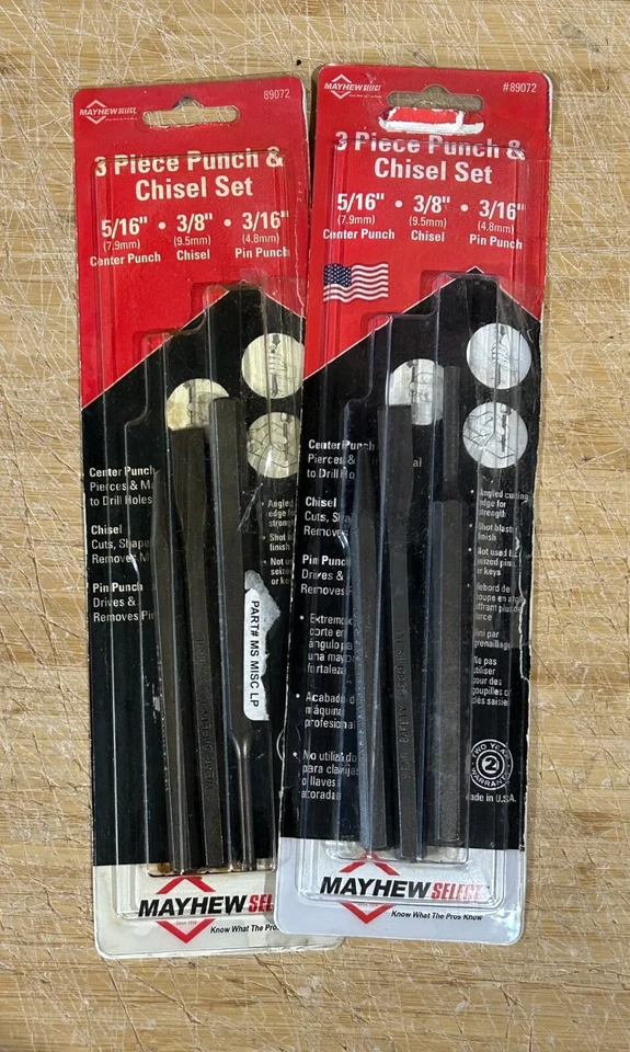 Juego de 3 punzones y cinceles Mayhew (paquete de 2) Foto 1 de 1