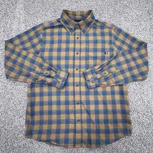 Marmot kariertes Flanellhemd Herren L blau gelb langarm Knopfleiste - Bild 1 von 9